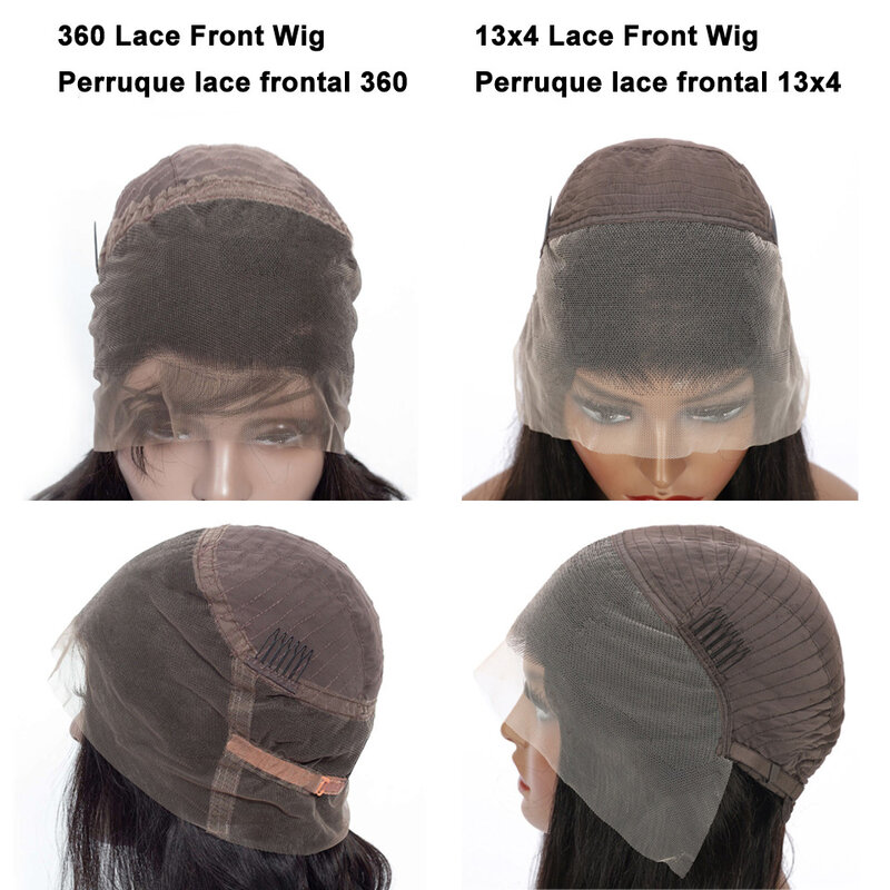 باروكة أمامية من الدانتيل الشفاف عالية الوضوح للنساء ، باروكات شعر طبيعي ، مستقيمة ، 13x4 ، 13x6 ، منزوعة مسبقًا ، إغلاق 5x5 ، 360