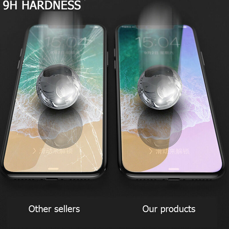 واقي شاشة من الزجاج المقوى 9H لهاتف IPhone 11 Pro ، Max ، X ، XS Max ، XR ، 6 ، 7 ، 8 Plus
