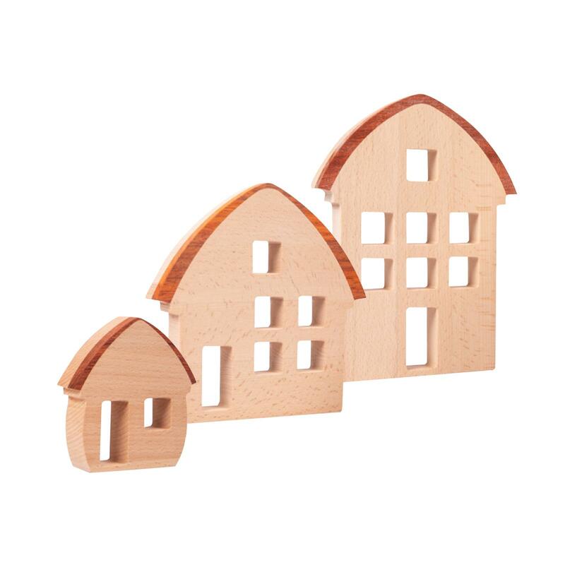 3x الخشب ديكور المنزل كتلة علامة خشبية للحزب تفضل مرحلة ما قبل المدرسة الأعمار 4 إلى 8