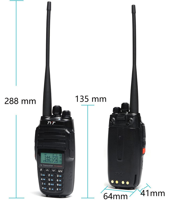 جهاز إرسال واستقبال لحم الخنزير محمول باليد TYT ، ثنائي الاتجاه ، 10 واط ، AM ، من من من من نوع UHF-MHz ، UHF-MHz