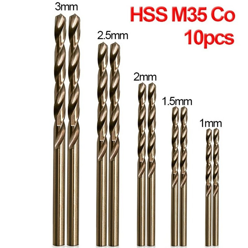 HSS الكوبالت مثقاب ل الفولاذ المقاوم للصدأ اوجير ، عالية الجودة الحفر الصحافة ، أداة السلطة أجزاء ، M35 ، 1 مللي متر ، 1.5 مللي متر ، 2 مللي متر ، 2.5 مللي متر ، 3 مللي متر ، 5 قطعة ، 10 قطعة