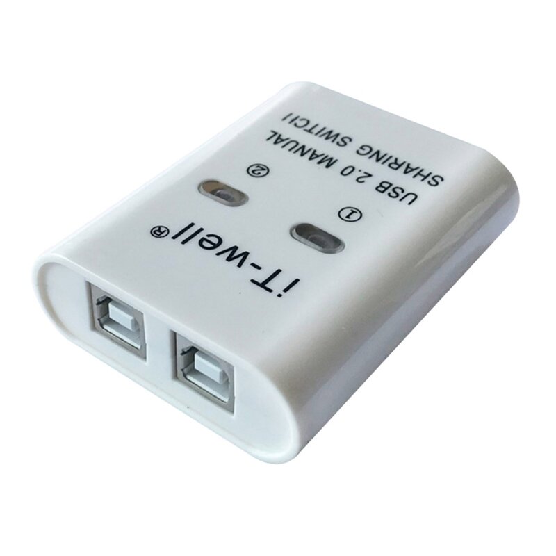 USB 2.0 دليل تبادل التبديل تقاسم الطابعة جهاز محور 2 في 1 خارج نقل البيانات محور محول