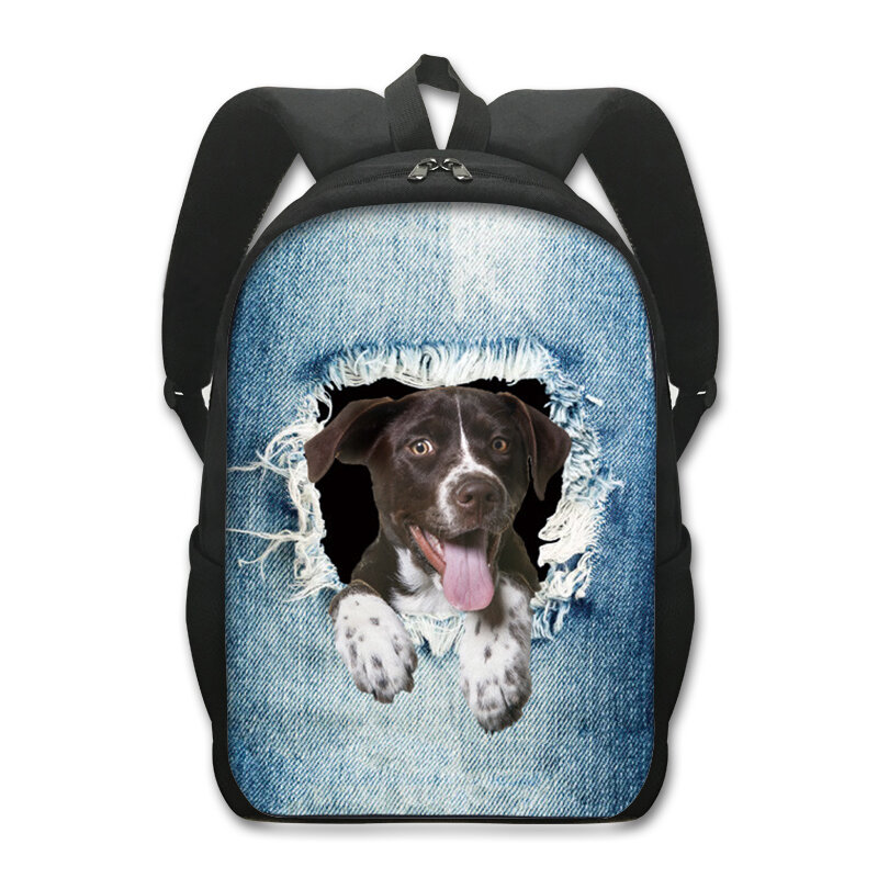 حقيبة ظهر على شكل كلب رعاة البقر ، حقيبة مدرسية كبيرة السعة ، مناسبة لطلاب المدارس الابتدائية والمتوسطة والفتيان والفتيات