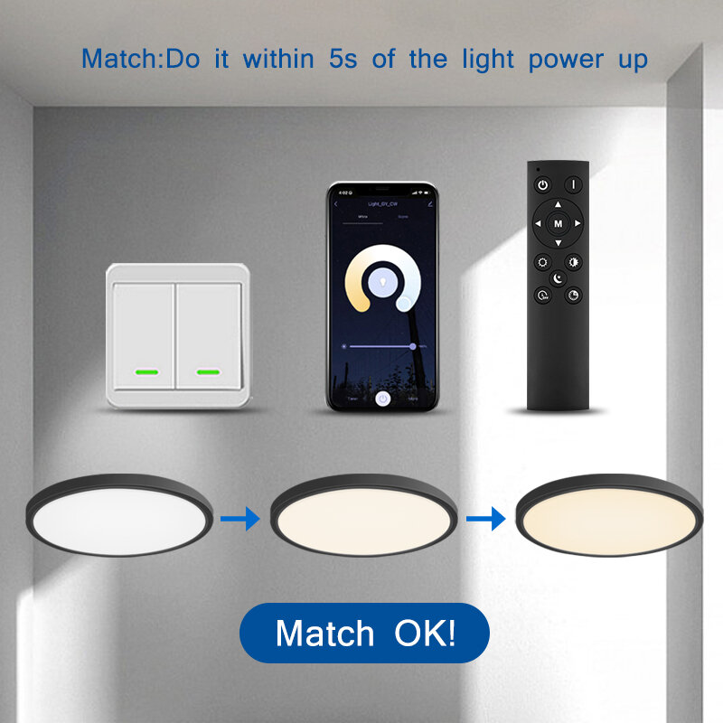 ساحة تويا الذكية LED ضوء السقف App صوت/التحكم عن بعد مع Wifi اليكسا/جوجل مصباح السقف لغرفة المعيشة غرفة نوم أضواء