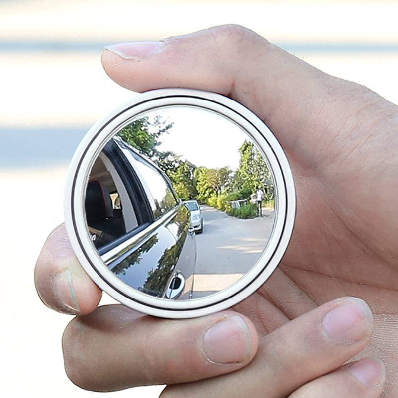 2 قطعة إطار مستدير محدب العمياء مرآة سلامة القيادة زاوية واسعة 360 درجة قابل للتعديل واضح مرآة الرؤية الخلفية اكسسوارات السيارات