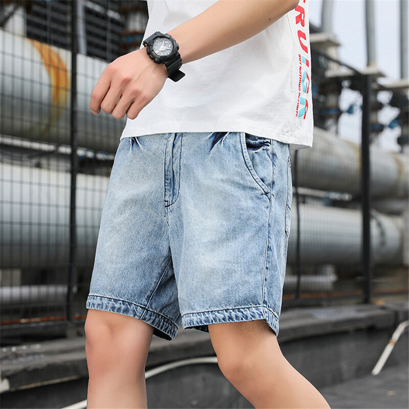 شورت جينز رجال الصيف البضائع السراويل موضة ملابس الشارع الشهير بناطيل قصيرة من الدنيم الذكور