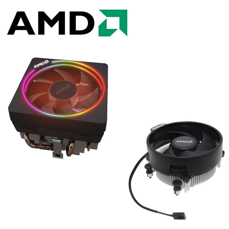 مروحة تبريد رايزن RGB من AMD مع موشور رايزن أصلي جديد لـ R5 R7 R9 3700X 7700 790 معالج وحدة المعالجة المركزية يدعم FM2 AM3 AM4 AM5 3900X ARGB