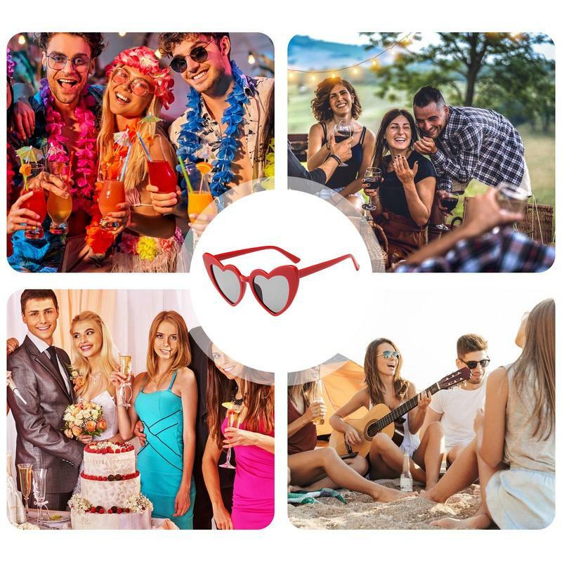 الأشعة فوق البنفسجية حماية ريترو القلب النظارات الشمسية للنساء ، نظارات المتضخم ، العصرية شكل الحب النظارات ، حماية الأشعة فوق البنفسجية ، والأزياء الشفافة