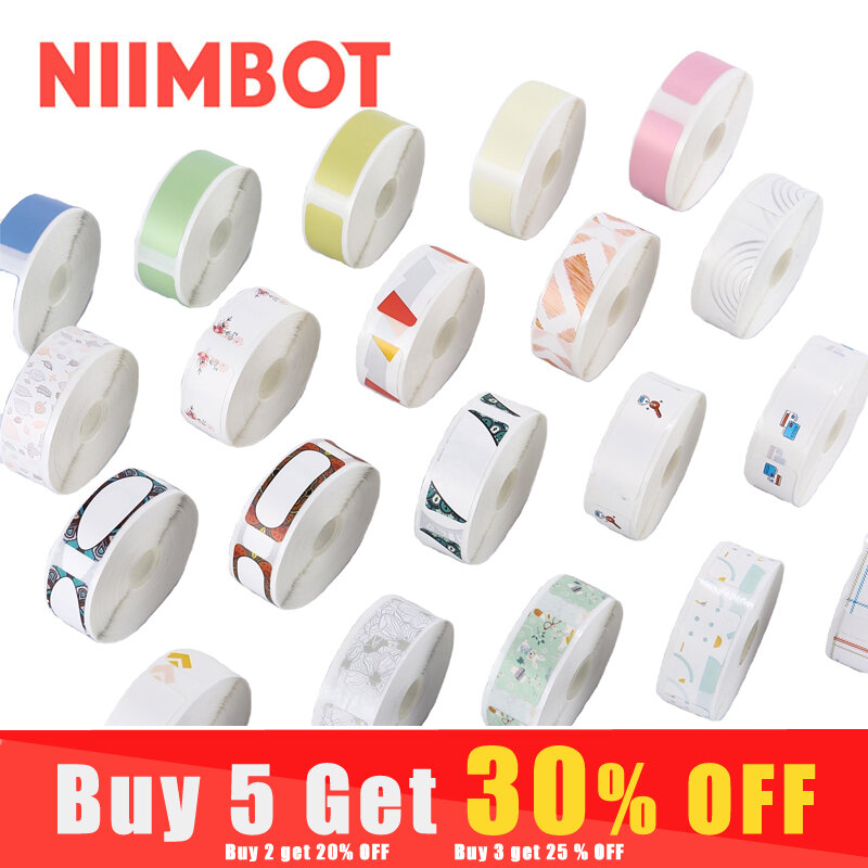 Niimbot D11 و D110 تسمية صانع الشريط ملصق ، استبدال ، شفافة ، ملونة ، أبيض ، ورق الطباعة ، مقاوم للماء ، المسيل للدموع