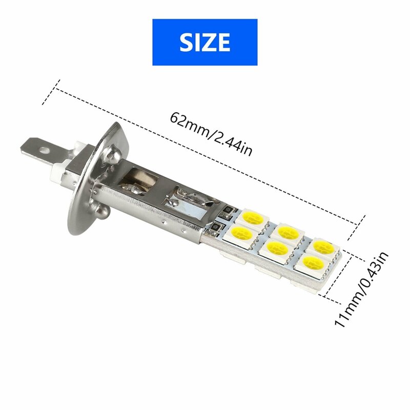 سوبر وايت LED المصابيح الأمامية عدة ، أضواء الضباب ، سبائك الألومنيوم ، H1 ، 6000K ، 80 واط