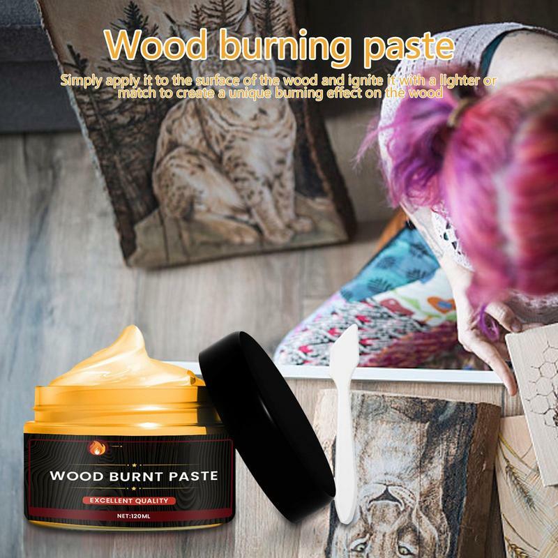 جل حرق الخشب متعدد الوظائف لتقوم بها بنفسك إكسسوار تصوير حراري للأقمشة الجلدية جل الاحتراق سهل الاستخدام معجون الحرق للحرف الخشبية