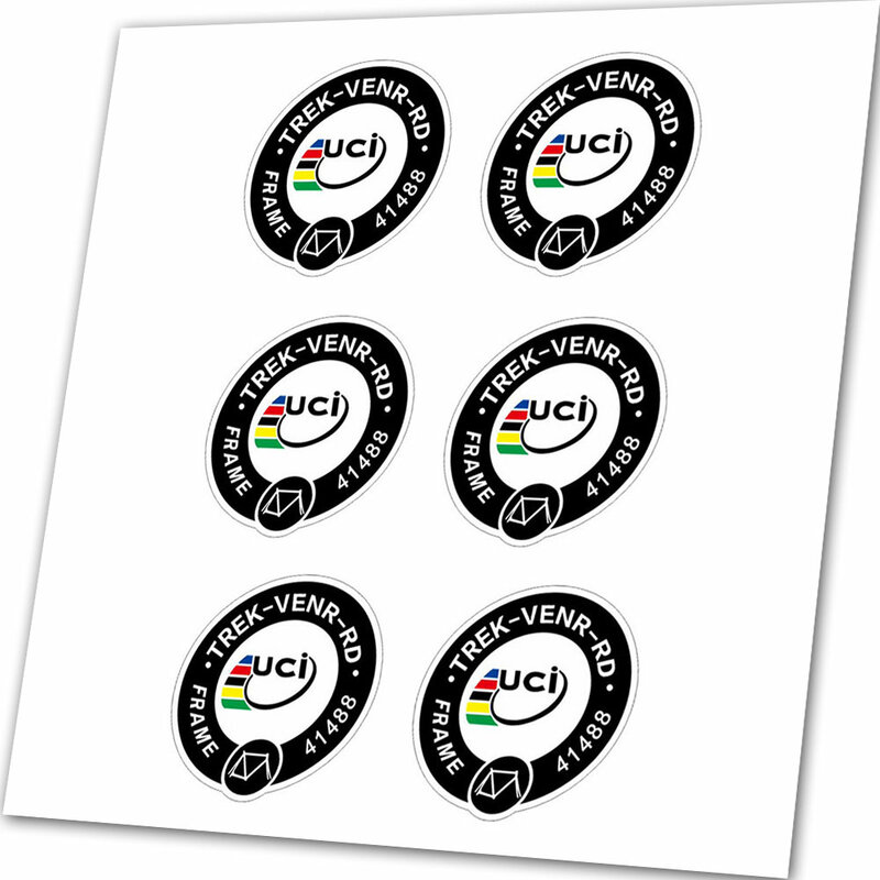 ل UCI جولة العالم ملصقات مخصصة ل الجبلية الطريق إطار دراجة هوائية الشارات لاصق 6 PcsPcs