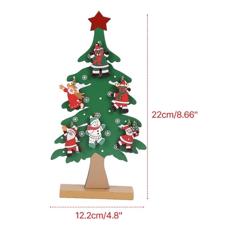 شجرة عيد الميلاد الخشبية عرض مناسبة احتفالية زخرفة لوازم دروبشيب