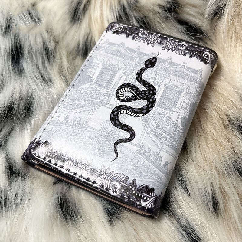 Xiuya-محافظ جلدية سوداء للنساء والرجال ، محفظة بطاقات قصيرة ، نمط المتناثراجو ، محفظة عملات معدنية عتيقة ، جمالية ، موضة جديدة
