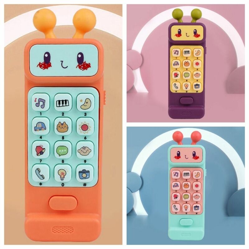 Abs لعبة محاكاة الهاتف المحمول للطفل ، عضاضة وهمية ، لعبة تعليمية في وقت مبكر ، لعبة صوت ، متوفرة في ثلاثة ألوان