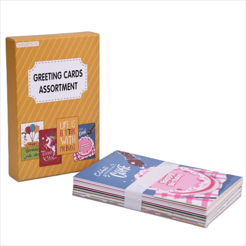 بطاقات معايدة مع مظاريف ، 15 تصميم فريد ، بطاقات تشجيع داخلية فارغة ، بطاقات ملاحظة مع ملصقات محكمة ، 15 × 20 سم