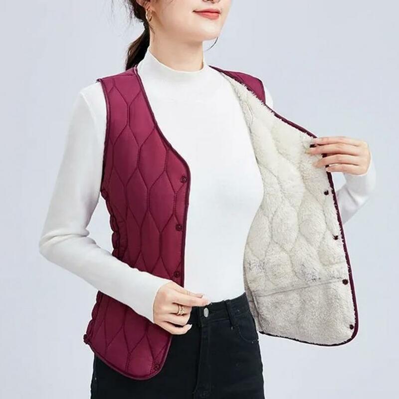 المرأة يندبروف أكمام صدرية مع جيوب ، واحدة الصدر سترة ، معطف دافئ ، أنيق ملابس خارجية ، حجم كبير ، الشتاء