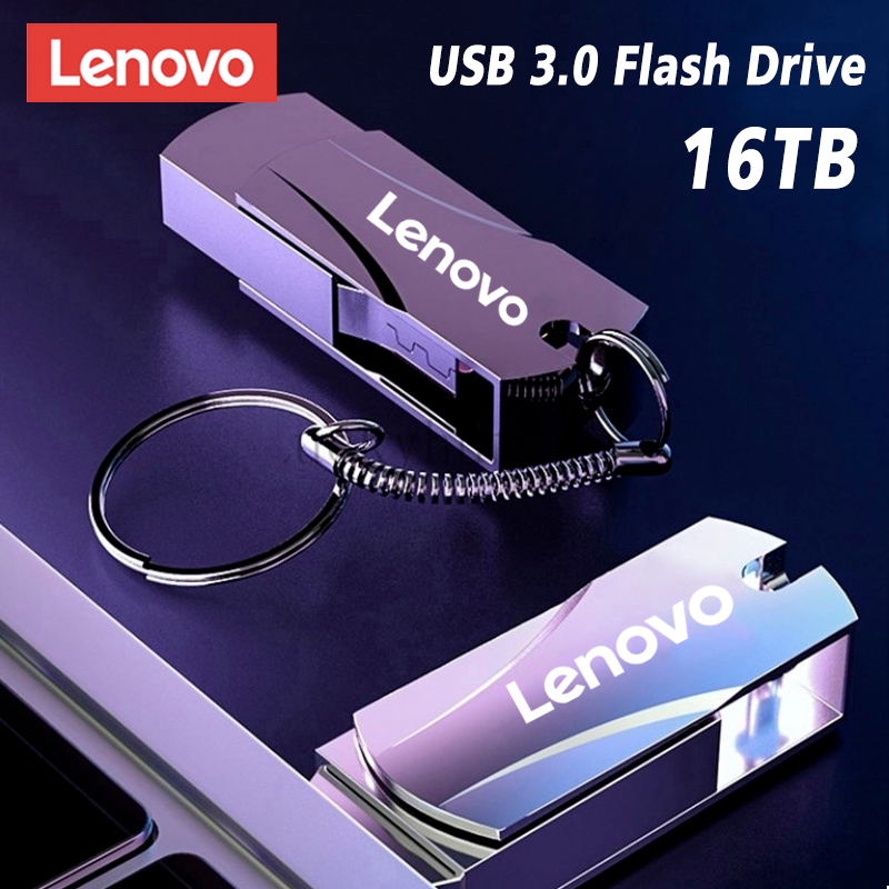 لينوفو-قرص USB معدني مقاوم للماء ، محرك أقراص فلاش ، سعة كبيرة جدا ، نمط ميكانيكي ، USB 3.0 ، نقل ملف عالي السرعة ، 16 تيرا بايت ، 8 تيرا بايت ، 2 تيرا بايت