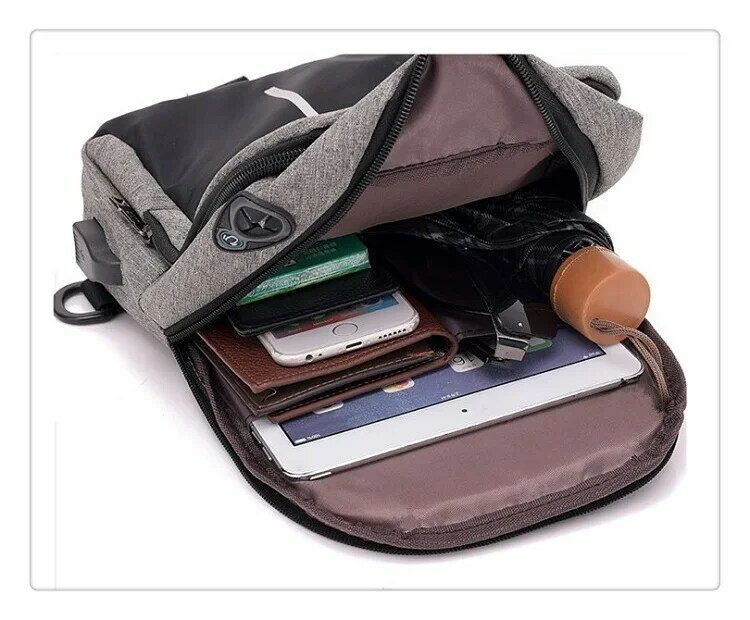UBOT-حقيبة كتف صغيرة للرجال ، شحن USB ، حقائب رسول للرجال ، حقيبة صدر بحمالة مقاومة للمياه ، حقيبة سفر للأولاد ، حقائب كروس بودي