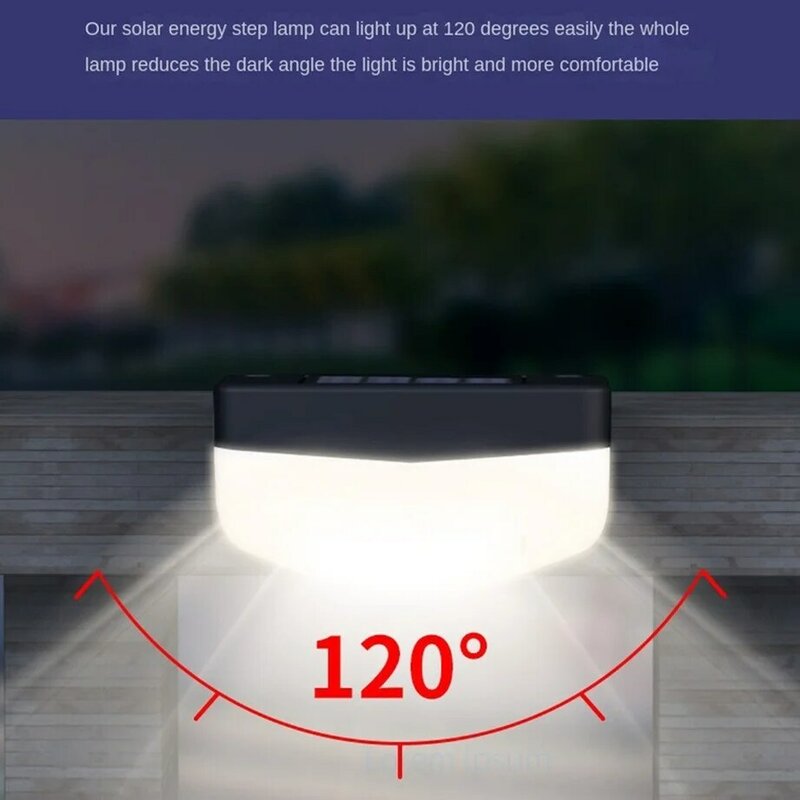 Phlanp LED الشمسية درج ضوء مقاوم للماء في الهواء الطلق حديقة مرور فناء شرفة الدرابزين خطوة ضوء المشهد ضوء
