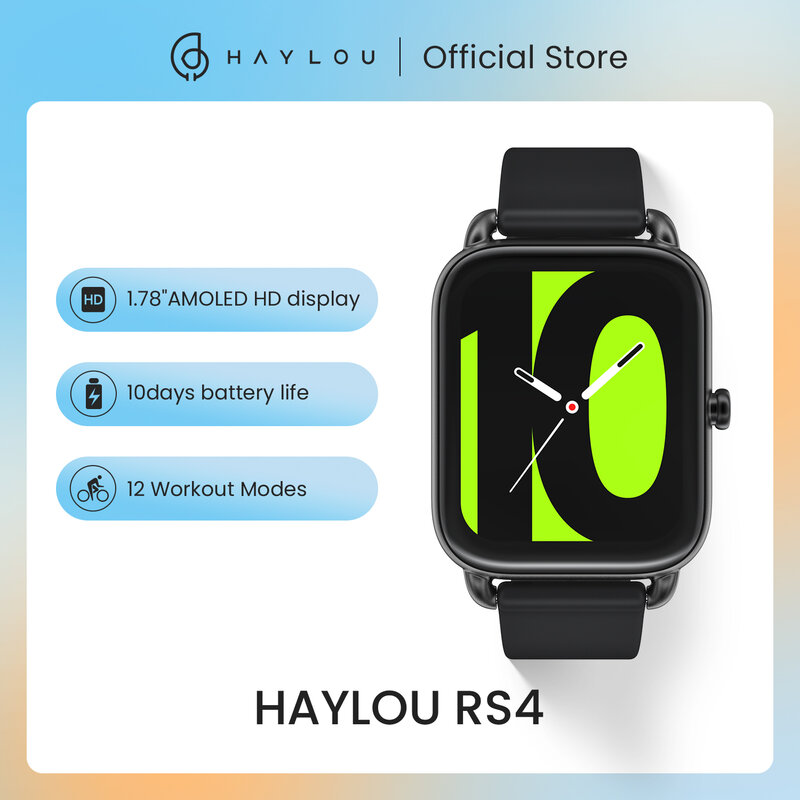Haylou-RS4 الساعات الذكية ، الإصدار العالمي ، مراقبة الأكسجين في الدم ، 12 نماذج رياضية ، رصد معدل ضربات القلب ، مراقبة النوم ، وجه ساعة مخصصة