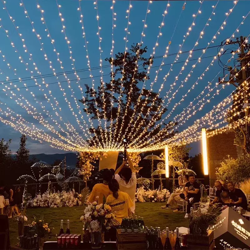 LED سلسلة الجنية أضواء 10 متر-100 متر سلسلة في الهواء الطلق جارلاند مقاوم للماء 220 فولت 110 فولت لحفلات الزفاف شجرة عيد الميلاد رمضان الديكور