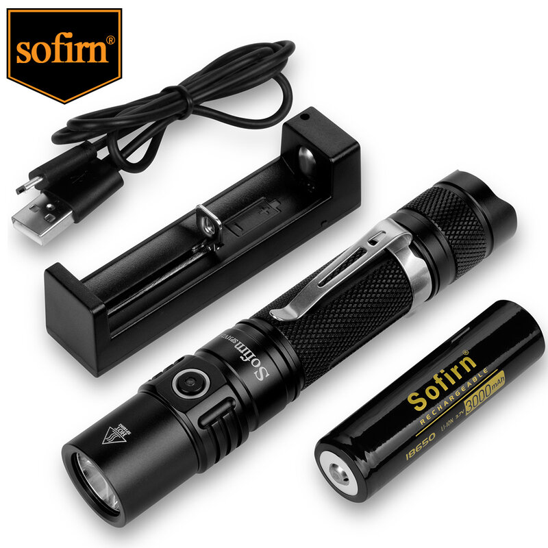 Sofirn-مصباح LED عالي الطاقة ، ضوء الشعلة ، مصباح تكتيكي ، SP31 ، V2.0 ، 1200lm ، 18650 ، XPL-HI ، 5300-5700K