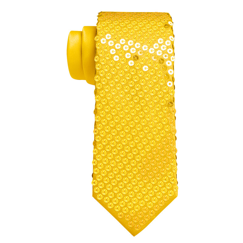 أنيق الذهب لامعة الترتر التعادل مع جيب مربع الرجال النساء مرحلة الأداء حفلة موسيقية اكسسوارات ربطة العنق هدية للرجال DiBanGu