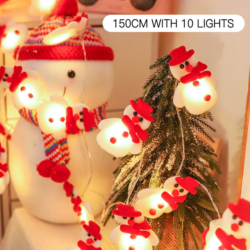 عيد الميلاد ثلج سانتا سلسلة أضواء ، على شكل الأيائل ، يصلح للعائلة ، صديق ، هدية الجار