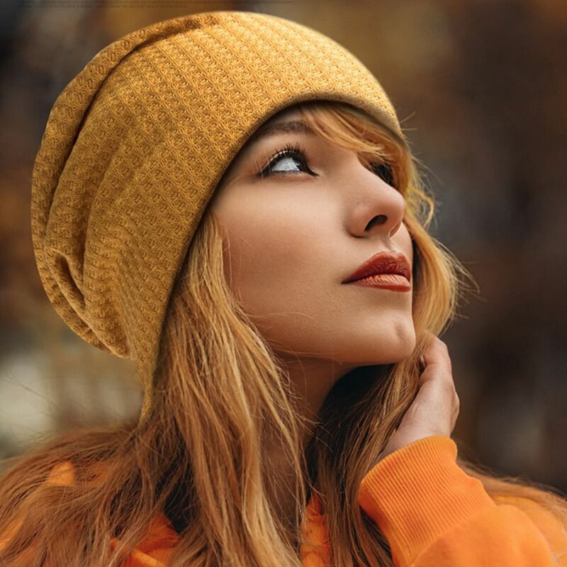 المرأة مطاطا محبوك قبعة صغيرة ، القبعات الدافئة ، قبعات عادية ، جديد ، الخريف ، الشتاء