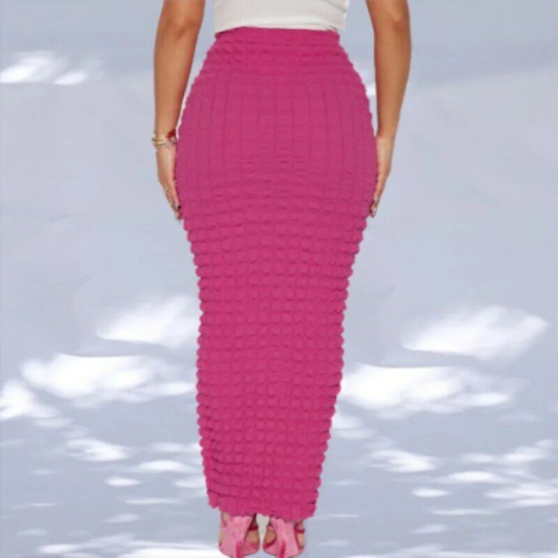 تنورة هاراجوكو أنيقة لربيع وصيف 2023 ملابس خيالية مثيرة من الفشار تنورة طويلة ضيقة للسيدات تنورة عالية الخصر متينة