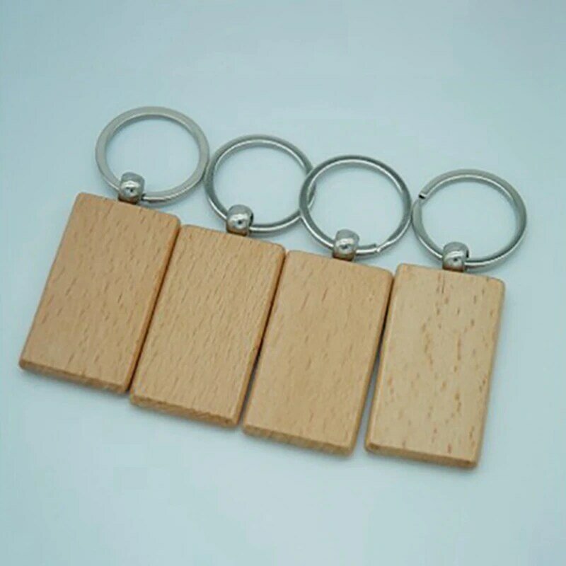 سلسلة مفاتيح خشبية مستقيمة فارغة ، سلاسل مفاتيح خشبية تصنعها بنفسك يمكن أن تنقش هدايا ذاتية الصنع ، 80:
