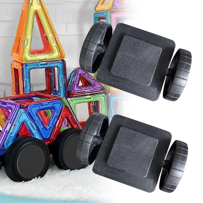 ألعاب بساق بناء مغناطيسية للأولاد والبنات ، طوب ذاتي الصنع ، شاحنة سيارة ، مجموعة ألعاب ، عجلات أساسية ، هدية لمرحلة ما قبل المدرسة ، 2 ×