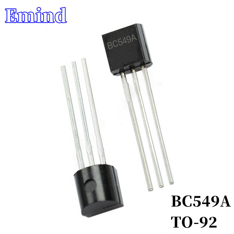 100 قطعة BC549A DIP الترانزستور TO-92 نوع نين ثنائي القطب مكبر للصوت الترانزستور 30 فولت/100mA