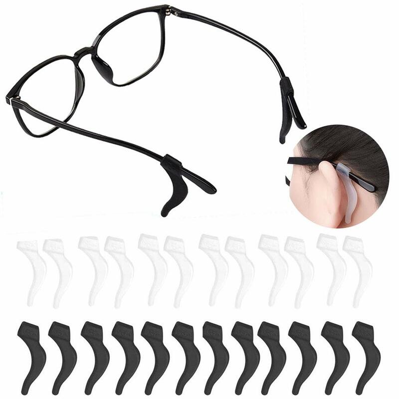 خطافات أذن سيليكون مضادة للانزلاق للرجال والنساء ، حامل نظارات مضادة للسقوط ، نظارات مضادة للانزلاق ، إكسسوارات شفافة ، 5 أزواج ، 20 زوجًا