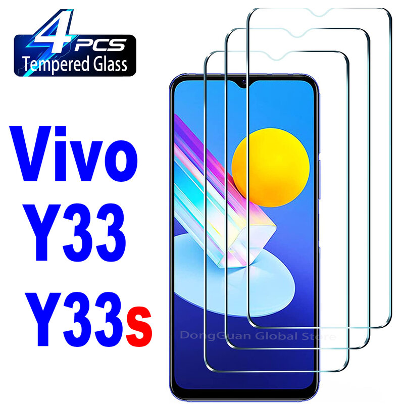 واقي شاشة من الزجاج المُقَسَّى ، Vivo Y33s ، Y33 ، Y33e ، 5G ، 2 ks ، 4