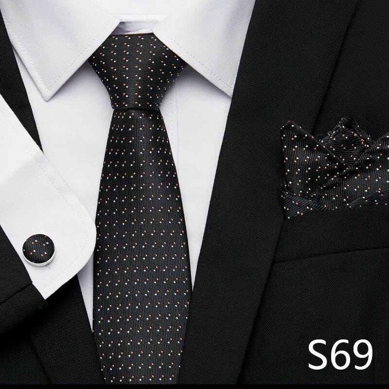 2023 نمط جديد مزيج الألوان الحرير هدية الزفاف التعادل جيب Squares مجموعة ربطة العنق الرجال دعوى اكسسوارات الأبيض الصلبة عيد السنة الجديدة