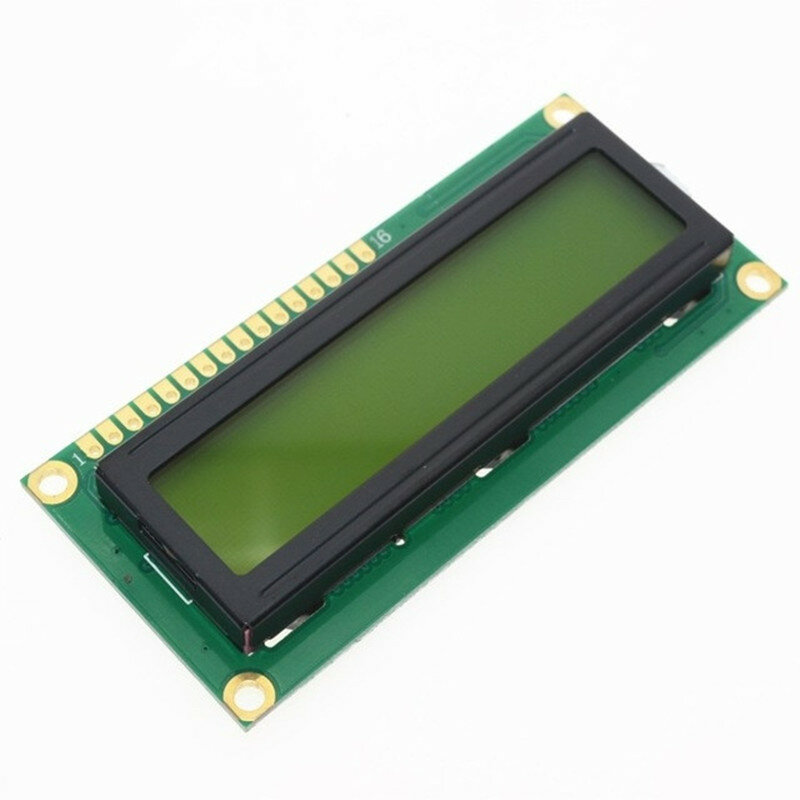 وحدة شاشة LCD مقاس 16 × 2 ، وحدة LCD1602 1602 ، أزرق وأخضر ، وحدة تحكم HD44780 ، ضوء أزرق وأسود