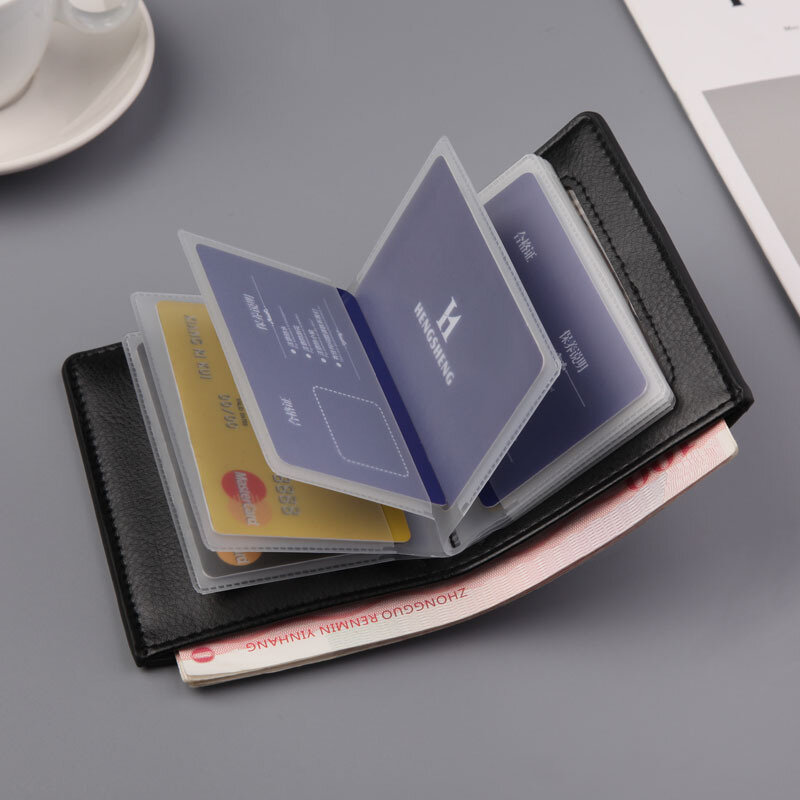 محفظة رجالية عمودية ، حامل بطاقات خفيف مع فتحات متعددة ، محفظة كورية قصيرة ، حزمة بطاقات متعددة الوظائف