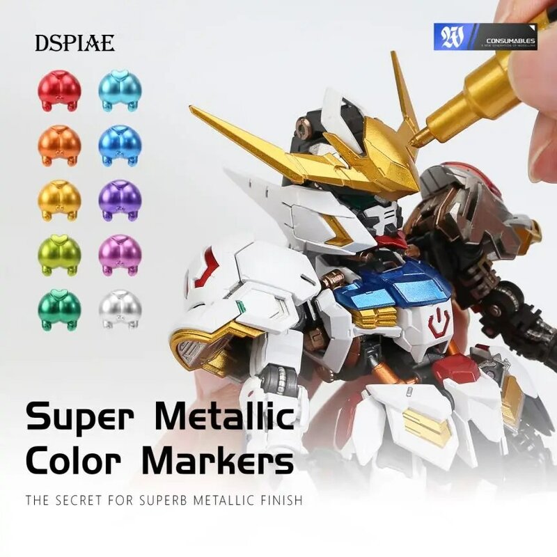 علامات DSPIAE MKA لصنع موديل Gundam Mecha ، لون معدني فائق ، أداة هواية تصنعها بنفسك ، 12 لونًا