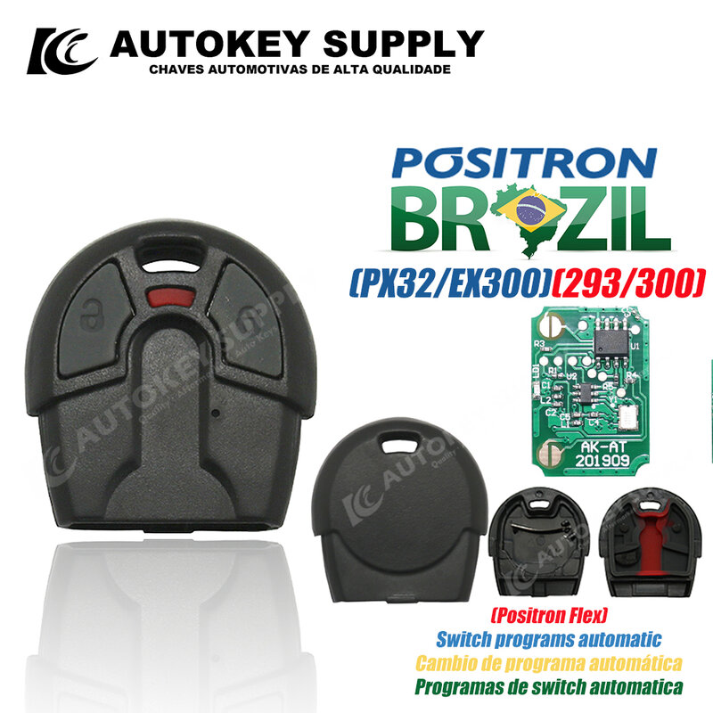 للبرازيل بوزيترون فليكس (PX52) نظام إنذار فيات ، مفتاح بعيد-برنامج مزدوج (293/300) AutokeySupply AKBPCP101