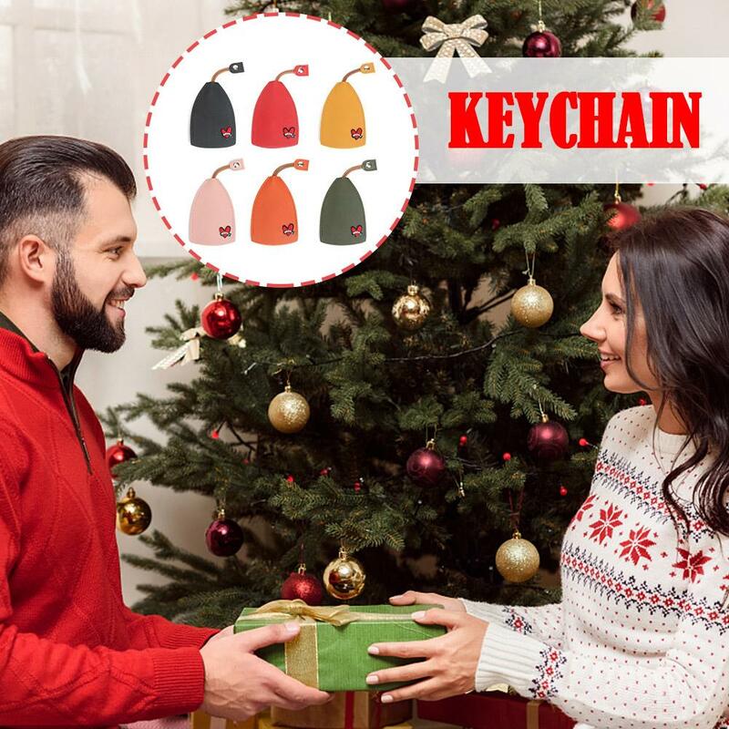 عيد الميلاد القلب مفتاح صندوق ، لطيف سحب محافظ حافظة ، بو الجلود مفتاح حافظة ، سحب نوع جيب مفتاح حامل للمفاتيح ، G8C0