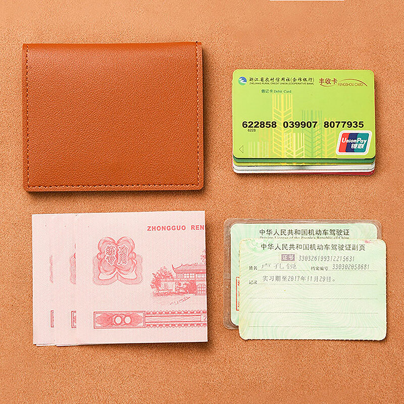 حافظة بطاقات هوية البنك ضئيلة وصغيرة الحجم ، محفظة رخصة القيادة ، حامل بطاقة مكافحة إزالة الألغام بسيطة ، 1 قطعة