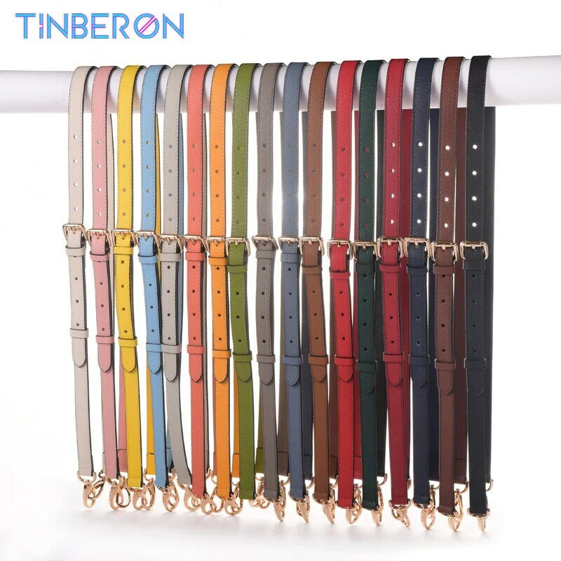 TINBERON حقيبة جلد طبيعي حزام استبدال قابل للتعديل رقيقة حزام الكتف حزام رسول نمط الليتشي حقيبة امرأة الملحقات