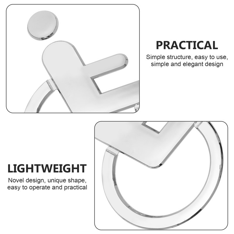 لوحة شعارات Abs للمرحاض ، علامة ذوي الاحتياجات الخاصة ، مرحاض كرسي متحرك مخصص