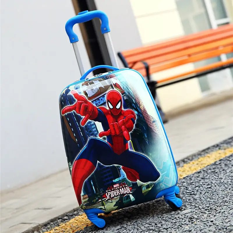 حقيبة للأطفال من Disney عربة أمتعة للأطفال مزودة بعجلات حقيبة أطفال جميلة لطيفة للبنات والأولاد هدية