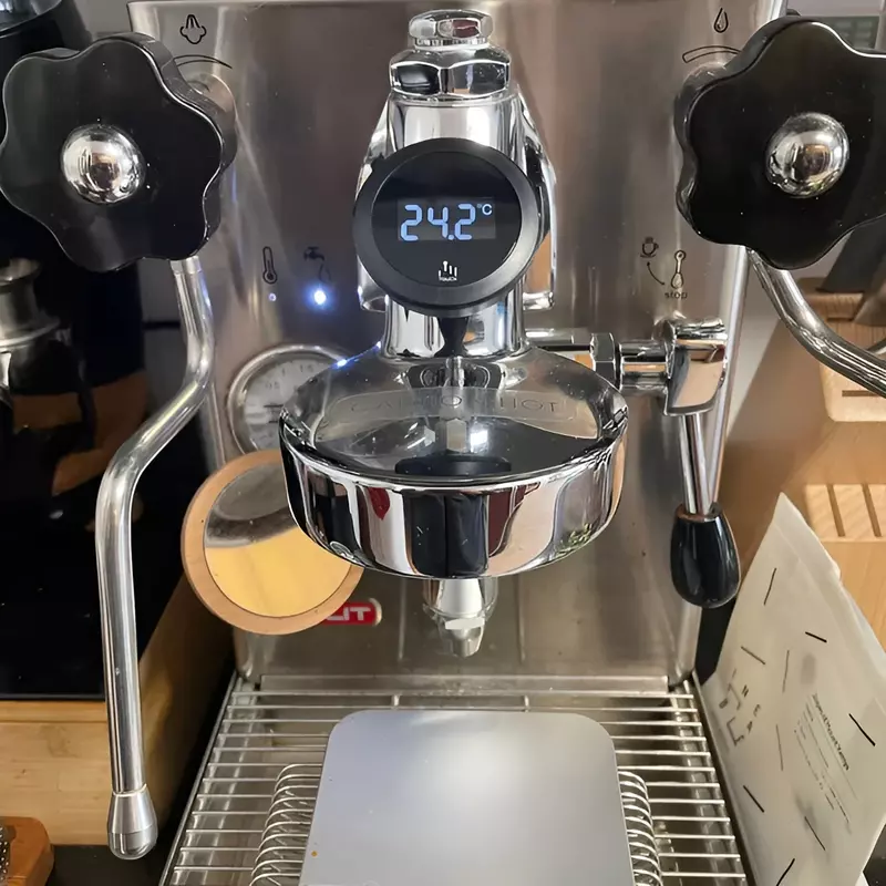 مقياس الحرارة لآلات القهوة مجموعة E61 ، رصد الدقة ، ضوء الخلفية التي تعمل باللمس