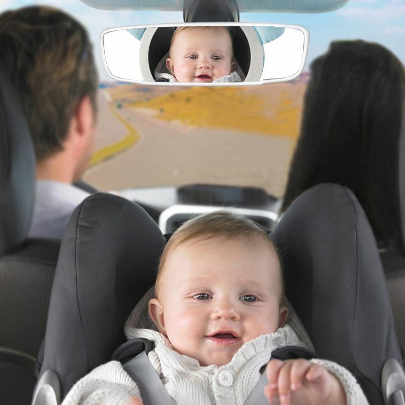 مرآة رؤية خلفية كرتونية لسلامة الطفل، مرآة مقعد السيارة، مرآة الرؤية الخلفية لمسند الرأس