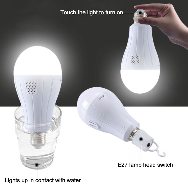 LED مصباح الطوارئ E27 LED مصابيح قابلة للشحن 220 فولت LED أضواء لمبة للمنزل مصنع الممر الطابق السفلي المرآب مستودع دروبشيب