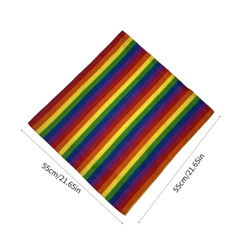عمامة قوس قزح لشهر الفخر من أجل LGBTQ+ عمامة حجاب ثنائي الجنس 449B